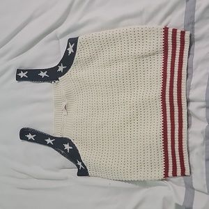 Patriotic Knit Crop Top by Pink Lily